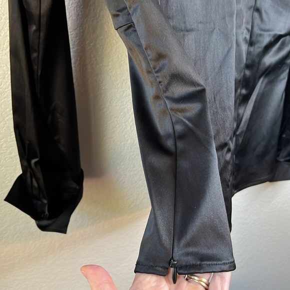 Naracamicie Black Long Sleeveve Satin Blouse Top - Picture 9 of 9